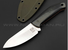 ZH Knives нож Ctrl+Z сталь N690 satin, рукоять Micarta black, G10 orange