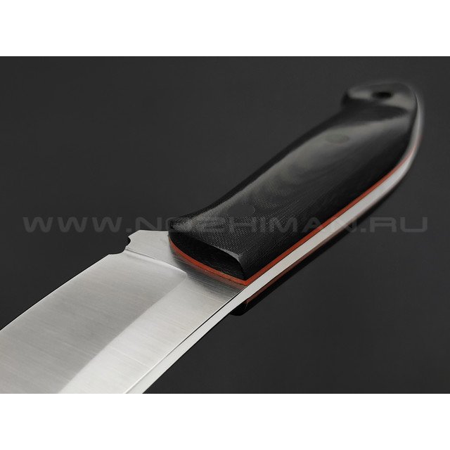 ZH Knives нож Ctrl+Z сталь N690 satin, рукоять Micarta black, G10 orange