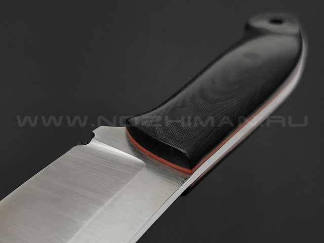 ZH Knives нож Ctrl+Z увеличенный, сталь N690 satin, рукоять Micarta black, G10 orange