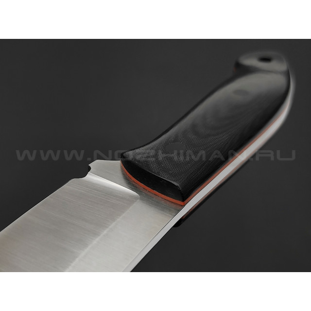 ZH Knives нож Ctrl+Z увеличенный, сталь N690 satin, рукоять Micarta black, G10 orange