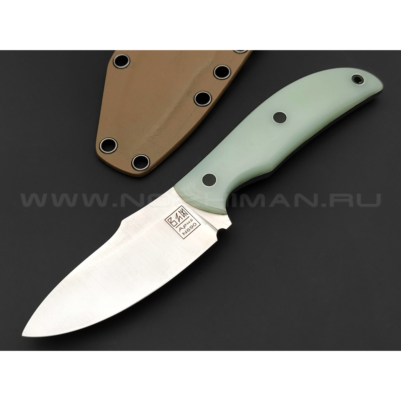ZH Knives нож Palmistry сталь N690 satin, рукоять G10 jade
