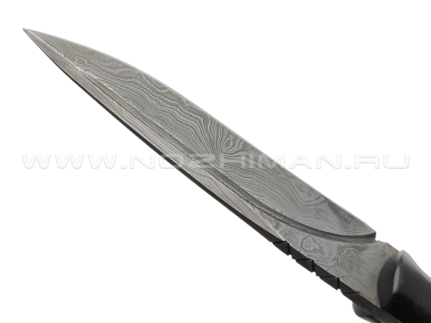 Нож Енот-2 цм, дамасская сталь, рукоять черный граб (Поддубный В. В.)