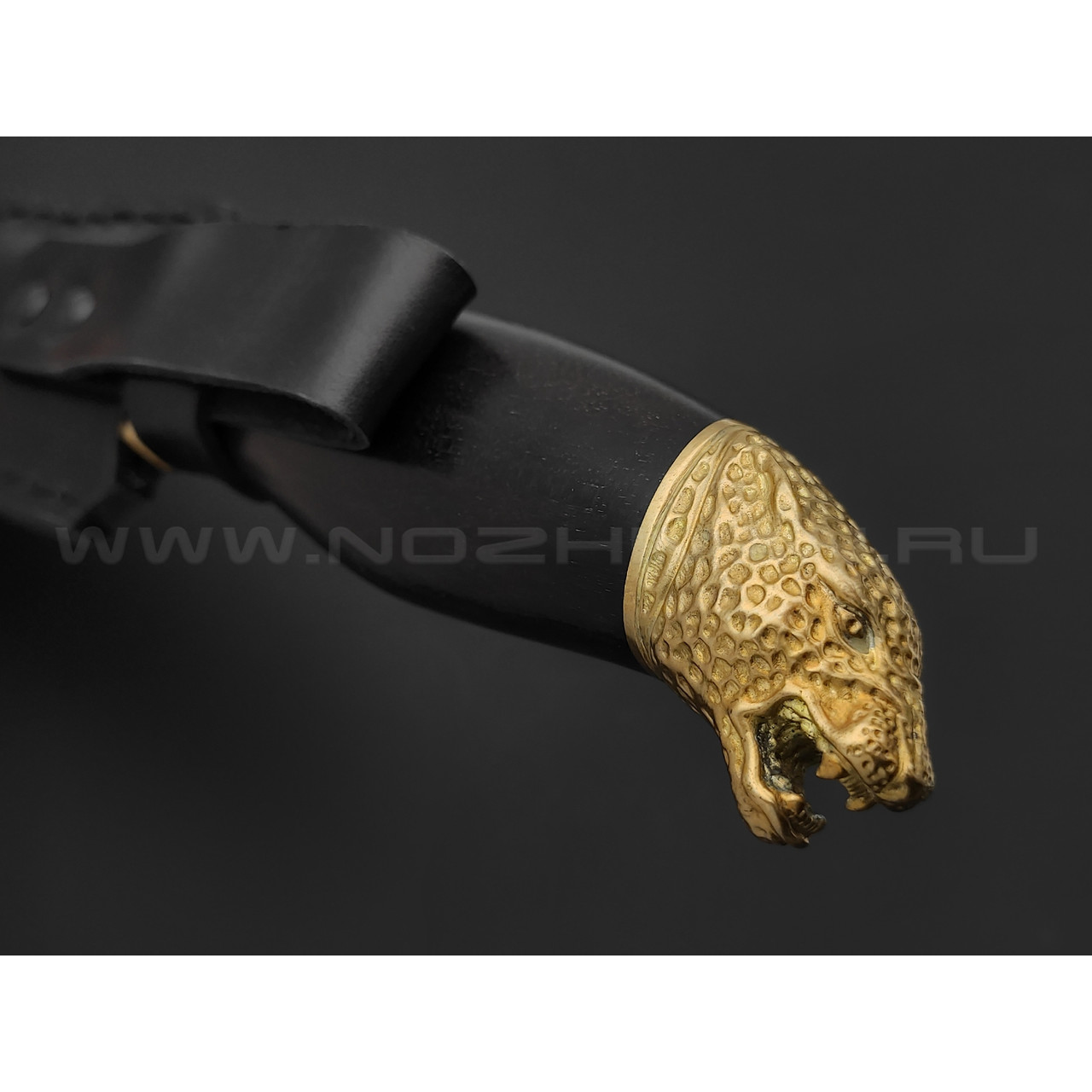Kizlyar knife нож Ягуар сталь Х12МФ, рукоять дерево граб, латунь