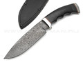 Нож "Барсук-1" дамасская сталь, рукоять наборная кожа (Титов & Солдатова)