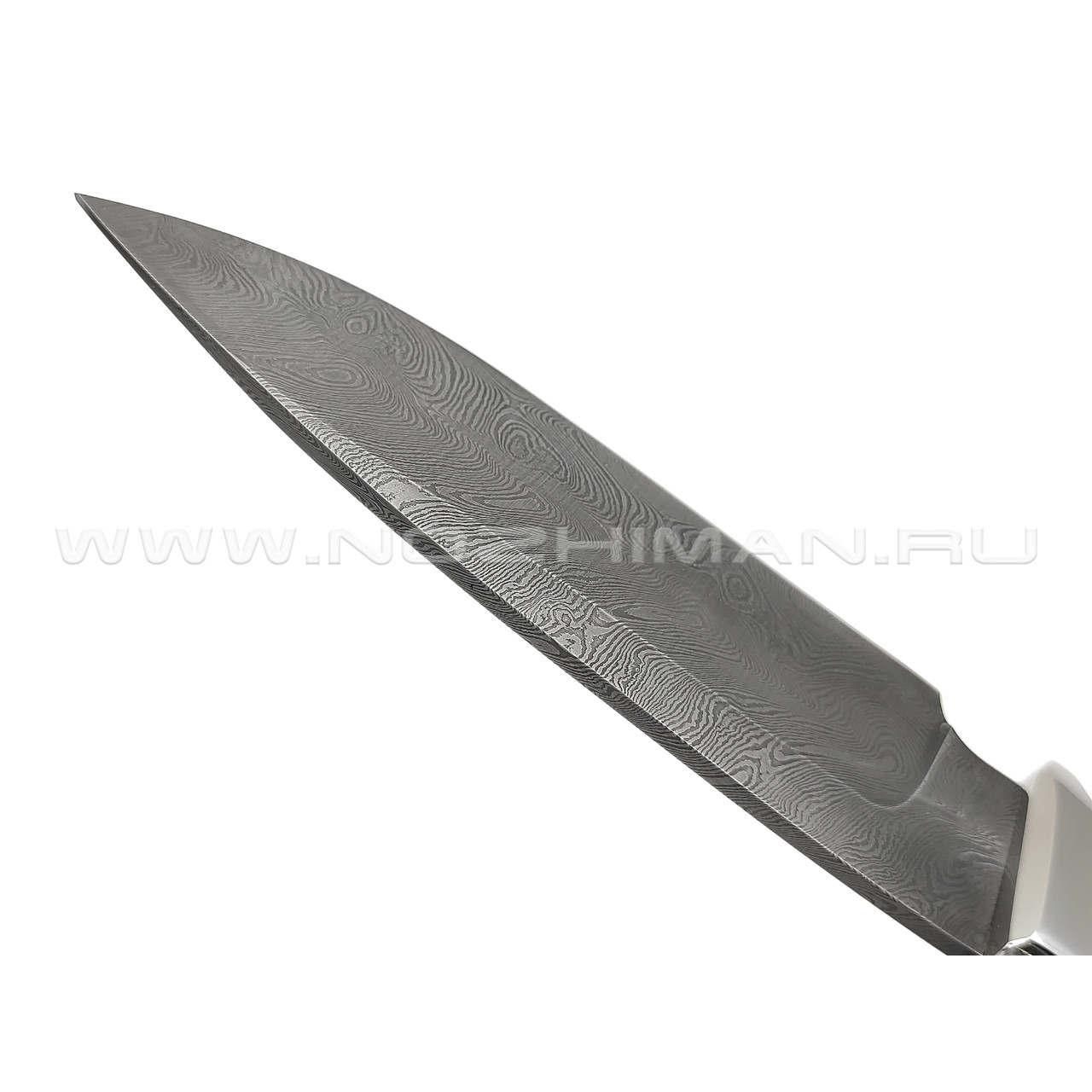 Нож "Барсук-1" дамасская сталь, рукоять наборная кожа (Титов & Солдатова)