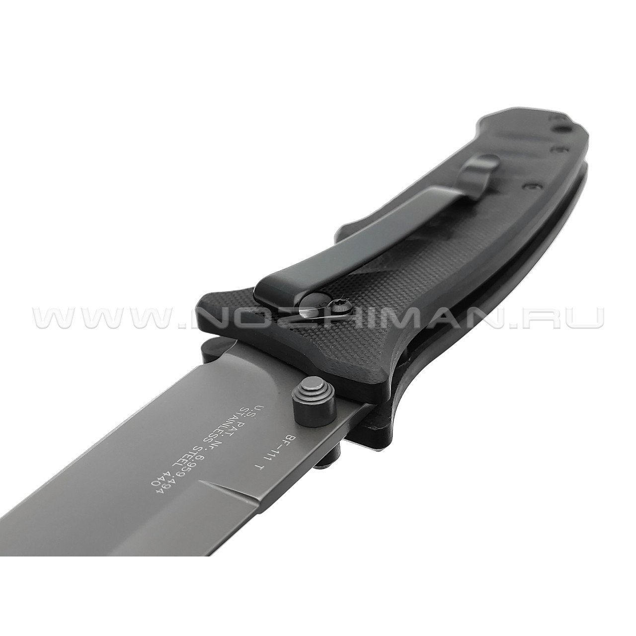 Нож Black Fox BF-111T сталь 440, рукоять G10 black