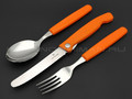 Швейцарский походный набор Victorinox 6.7192.F9 orange (складной нож, ложка, вилка)
