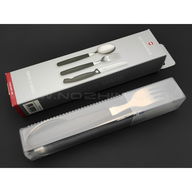 Швейцарский походный набор Victorinox 6.7192.F3 black (складной нож, ложка, вилка)