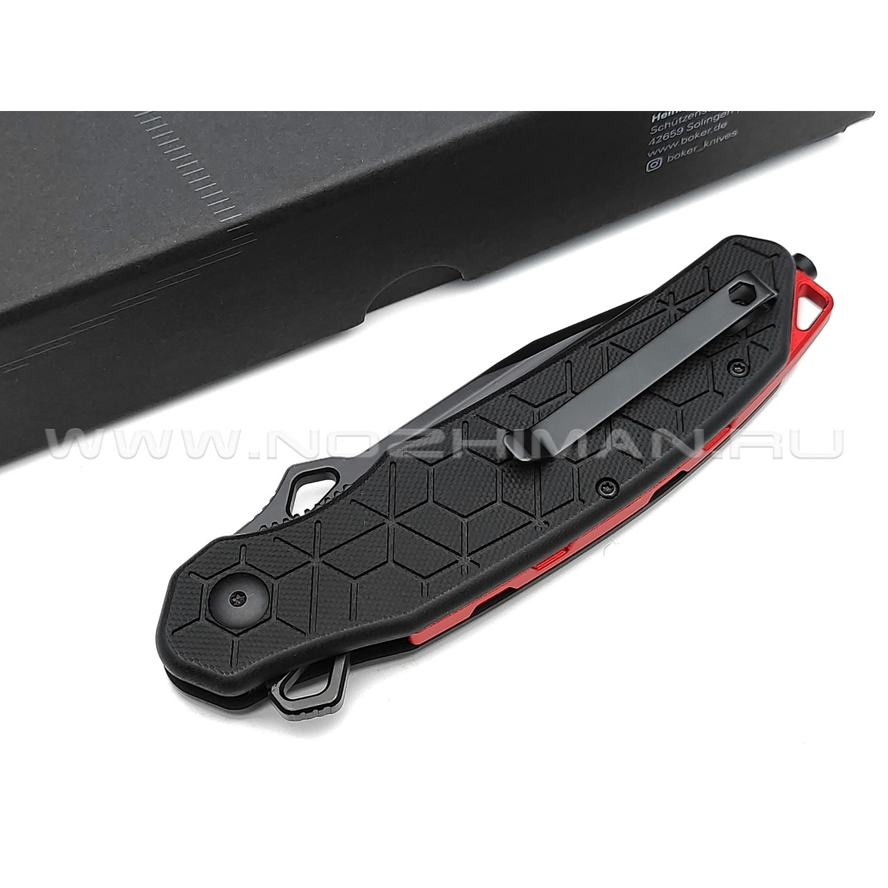 Нож Boker Plus Yokai 01BO151 сталь D2, рукоять G10 black, aluminium