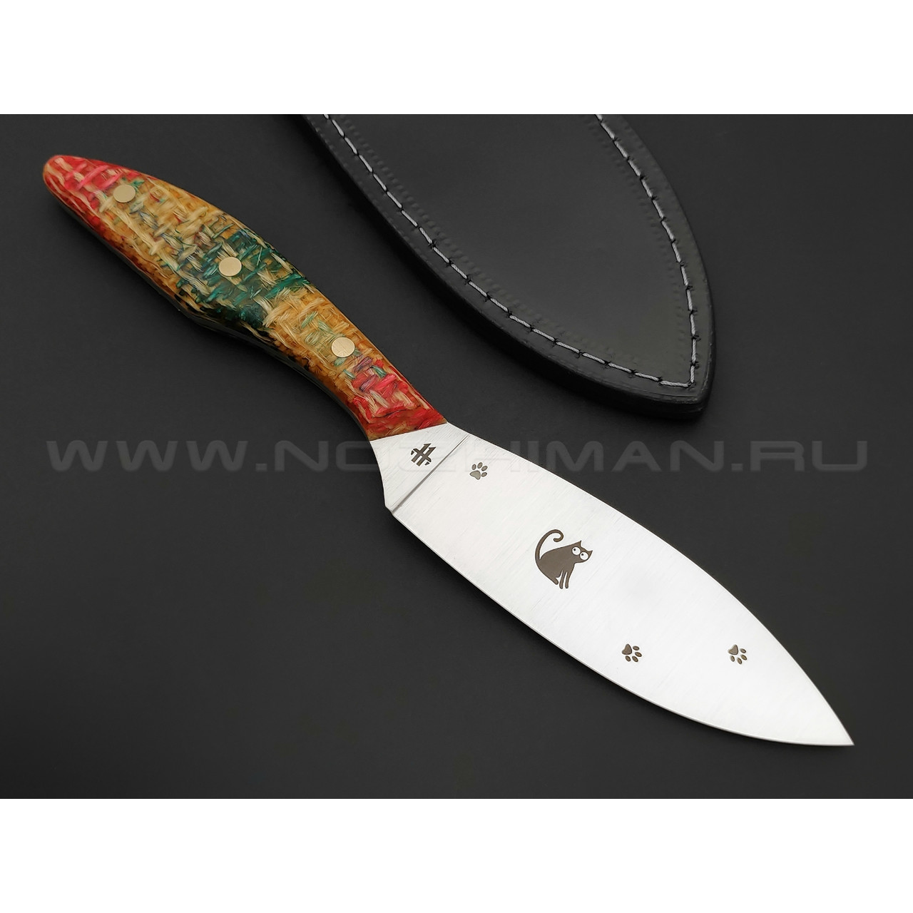 Золотое Сечение нож Загадочная Лагерта - Котики, сталь N690, рукоять Микарта