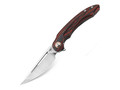 Нож Bestech Irida BG25E сталь 14C28N, рукоять Carbon fiber, G10 Red, титан 6AL4V