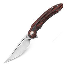 Нож Bestech Irida BG25E сталь 14C28N, рукоять Carbon fiber, G10 Red, титан 6AL4V