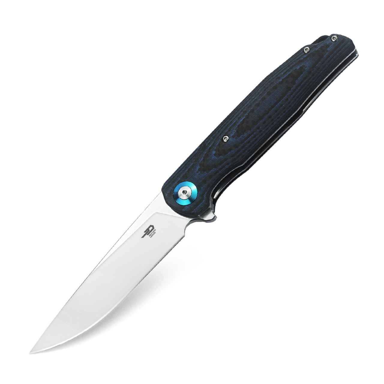 Нож Bestech Ascot BG19C сталь D2, рукоять Carbon fiber, G10 blue