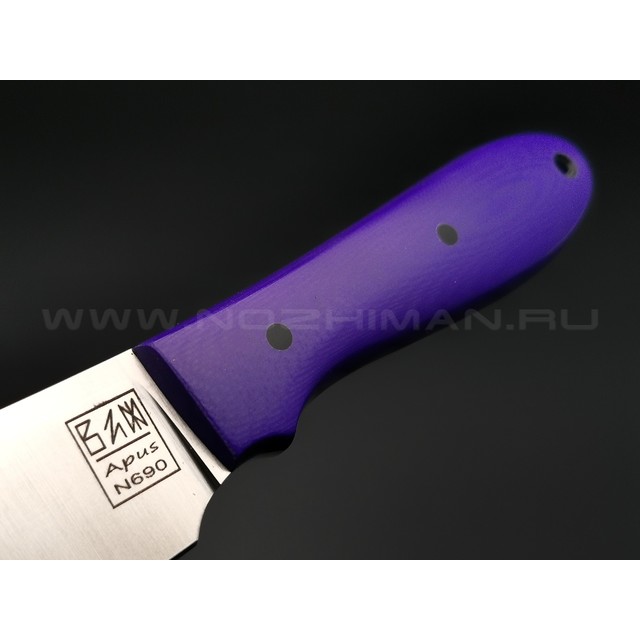 Zh KNIVES нож True сталь N690, рукоять G10 purple