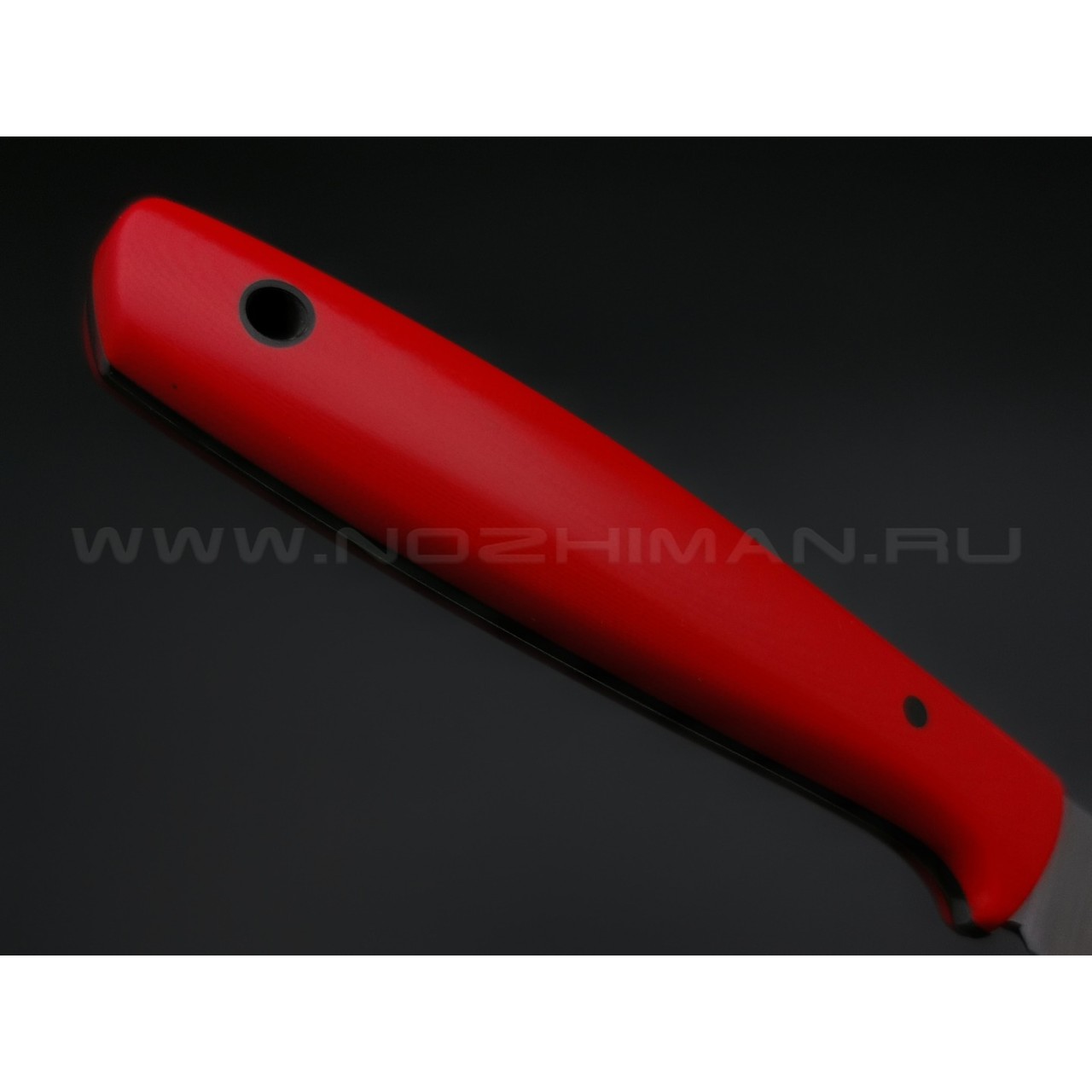 Апус нож Зубочистка сталь N690, рукоять G10 красный