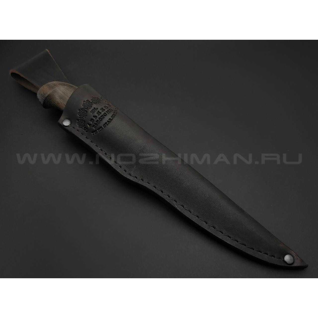 Нож "Финка Lappi" сталь K340, рукоять морёный дуб, латунь (Тов. Завьялова)