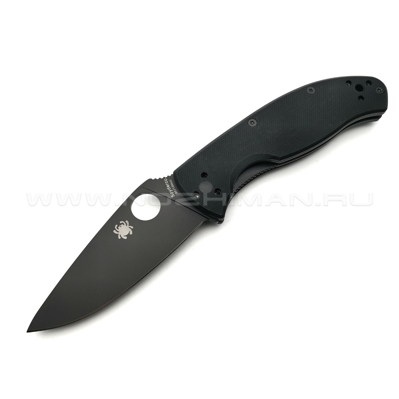 Нож Spyderco Tenacious C122GBBKP, сталь 8Cr13MoV black, рукоять G10 black