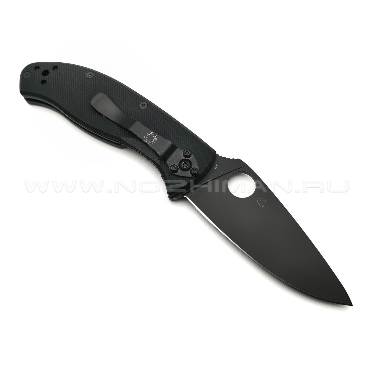 Нож Spyderco Tenacious C122GBBKP, сталь 8Cr13MoV black, рукоять G10 black