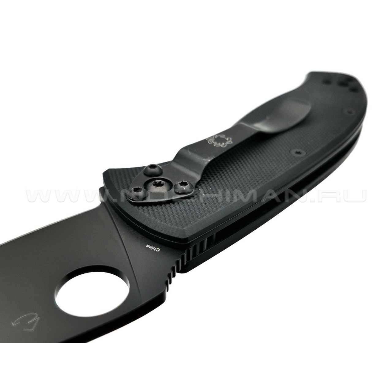 Нож Spyderco Tenacious C122GBBKP, сталь 8Cr13MoV black, рукоять G10 black