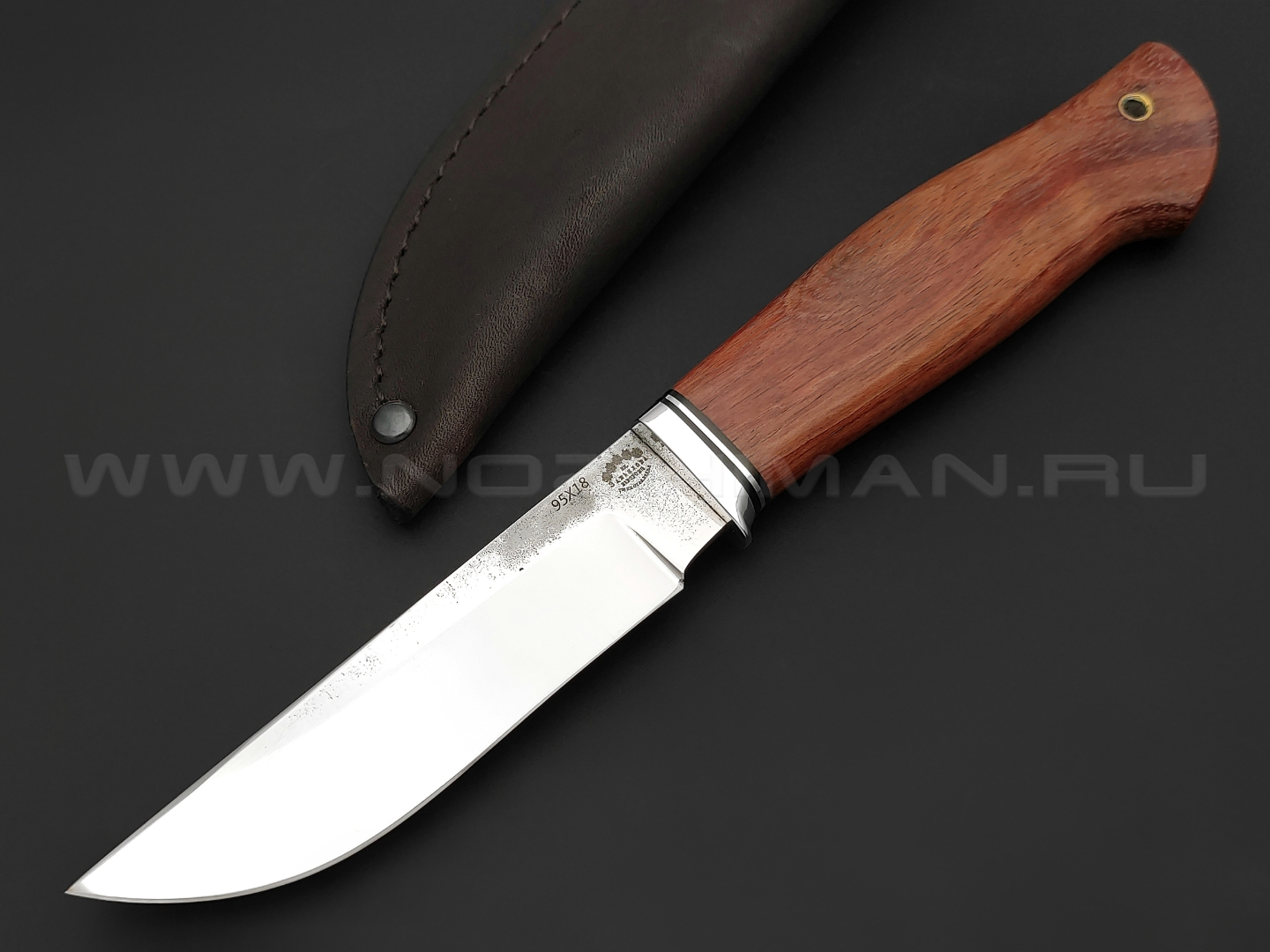 Нож "Атаман" сталь 95Х18, рукоять дерево бубинга (Тов. Завьялова)