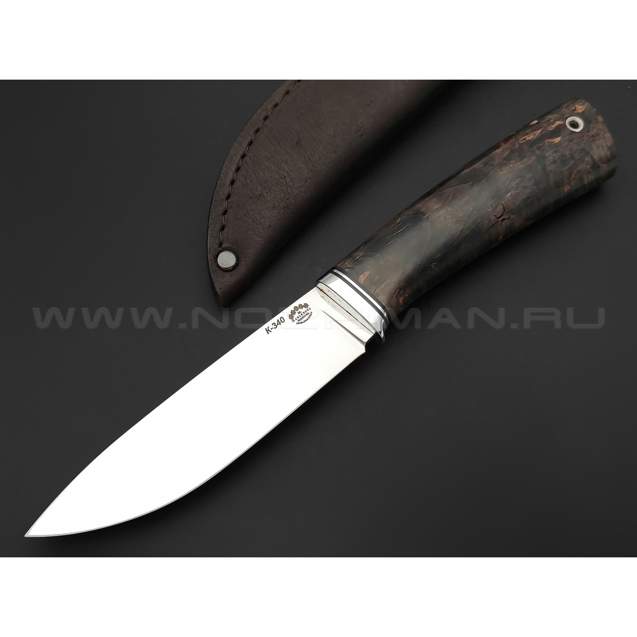 Нож "Гефест" сталь K340, рукоять карельская берёза (Тов. Завьялова)