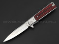 Нож Artisan Cutlery 1802GD-BR Classic сталь Damascus (VG10 Core), рукоять Damasteel, G10 black & red