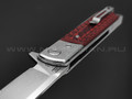 Нож Artisan Cutlery 1802GD-BR Classic сталь Damascus (VG10 Core), рукоять Damasteel, G10 black & red