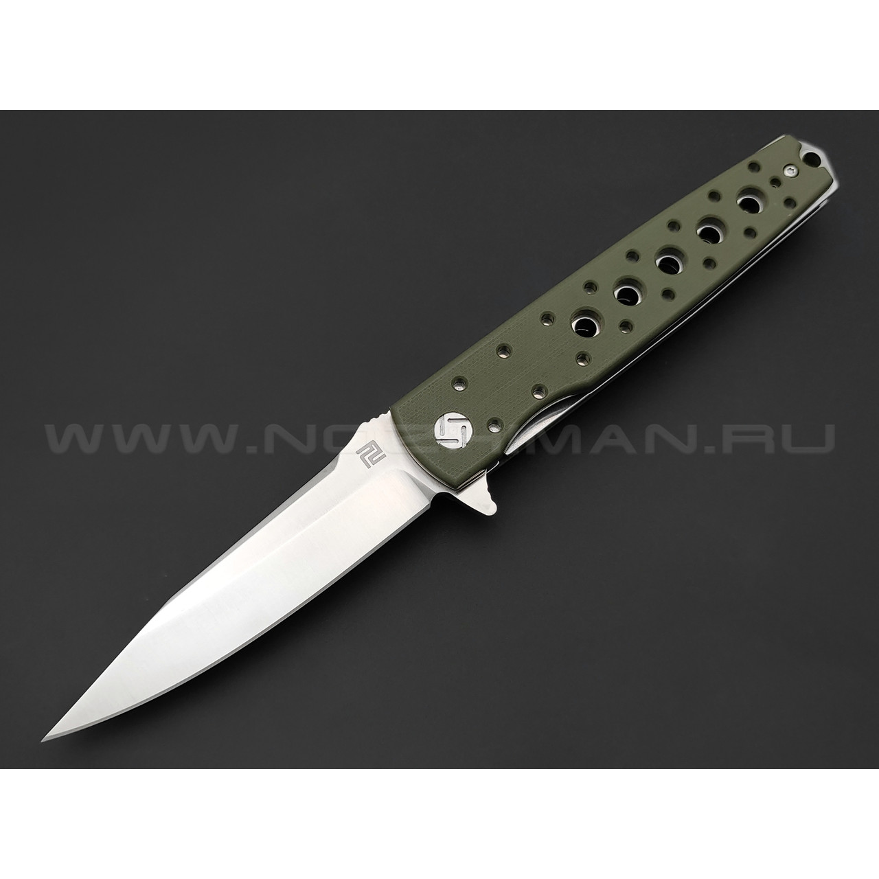 Нож Artisan Cutlery Virgina 1807P-GNF сталь D2, рукоять G10 OD green