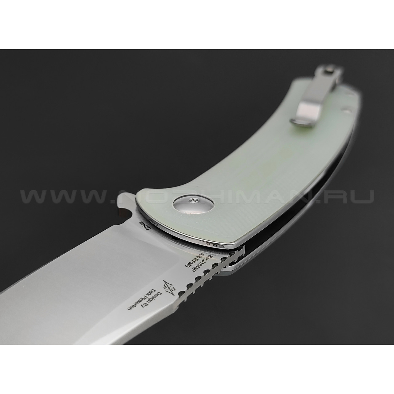 Нож Artisan Cutlery Arroyo 1845P-NTG сталь AR-RPM9, рукоять G10 Jade