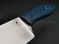 Apus Knives нож Santoku сталь N690, рукоять G10 black & blue