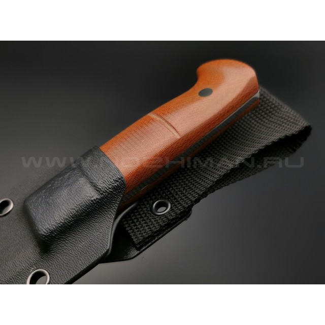 ZH Knives нож Septima mini ромб, сталь N690 satin, рукоять Micarta brown