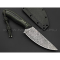 Волчий Век нож Mark-I Custom сталь Niolox WA дамаскаж, рукоять G10 black & green Волчий Век нож Mark-I Custom сталь Niolox WA дамаскаж, рукоять G10 black & green