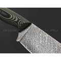 Волчий Век нож Mark-I Custom сталь Niolox WA дамаскаж, рукоять G10 black & green Волчий Век нож Mark-I Custom сталь Niolox WA дамаскаж, рукоять G10 black & green