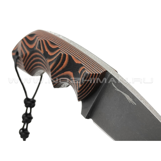 Волчий Век нож Оса сталь PGK WA блэквош, рукоять G10 black & brown