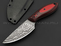 Волчий Век нож МасичЬка Custom сталь Niolox WA, рукоять G10 black & red