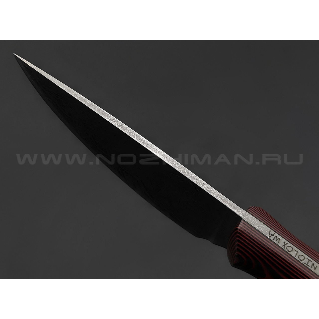 Волчий Век нож МасичЬка Custom сталь Niolox WA, рукоять G10 black & red