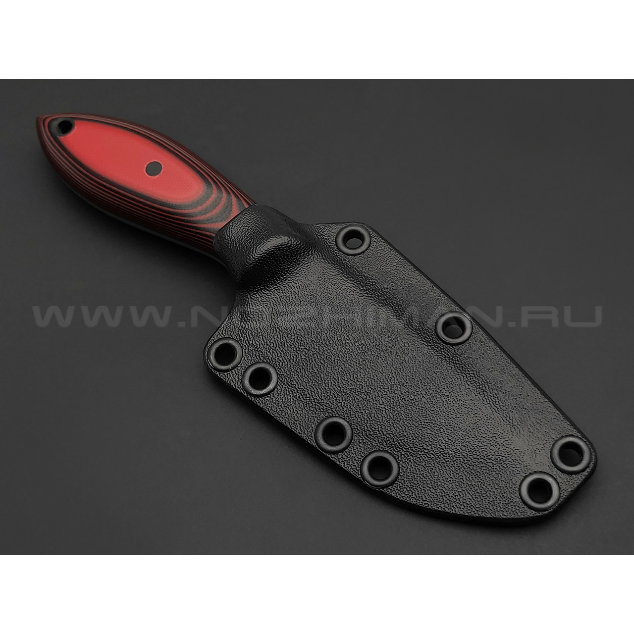 Волчий Век нож МасичЬка Custom сталь Niolox WA, рукоять G10 black & red
