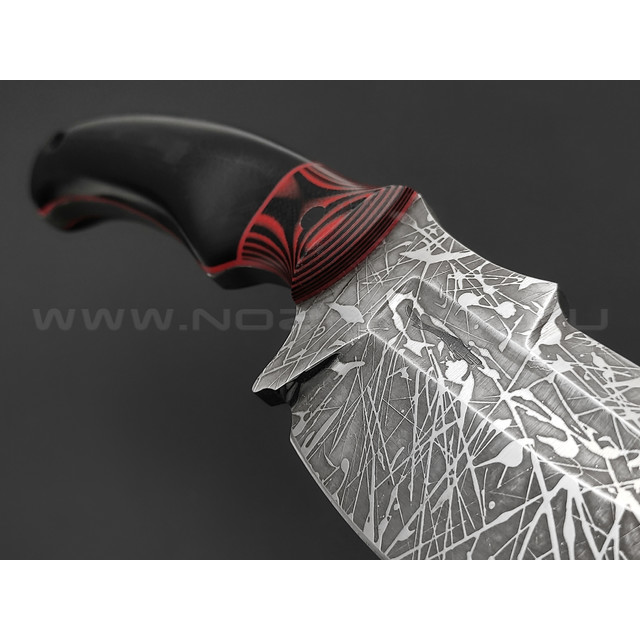 Волчий Век нож Drago Custom сталь PGK WA, рукоять G10 black & red