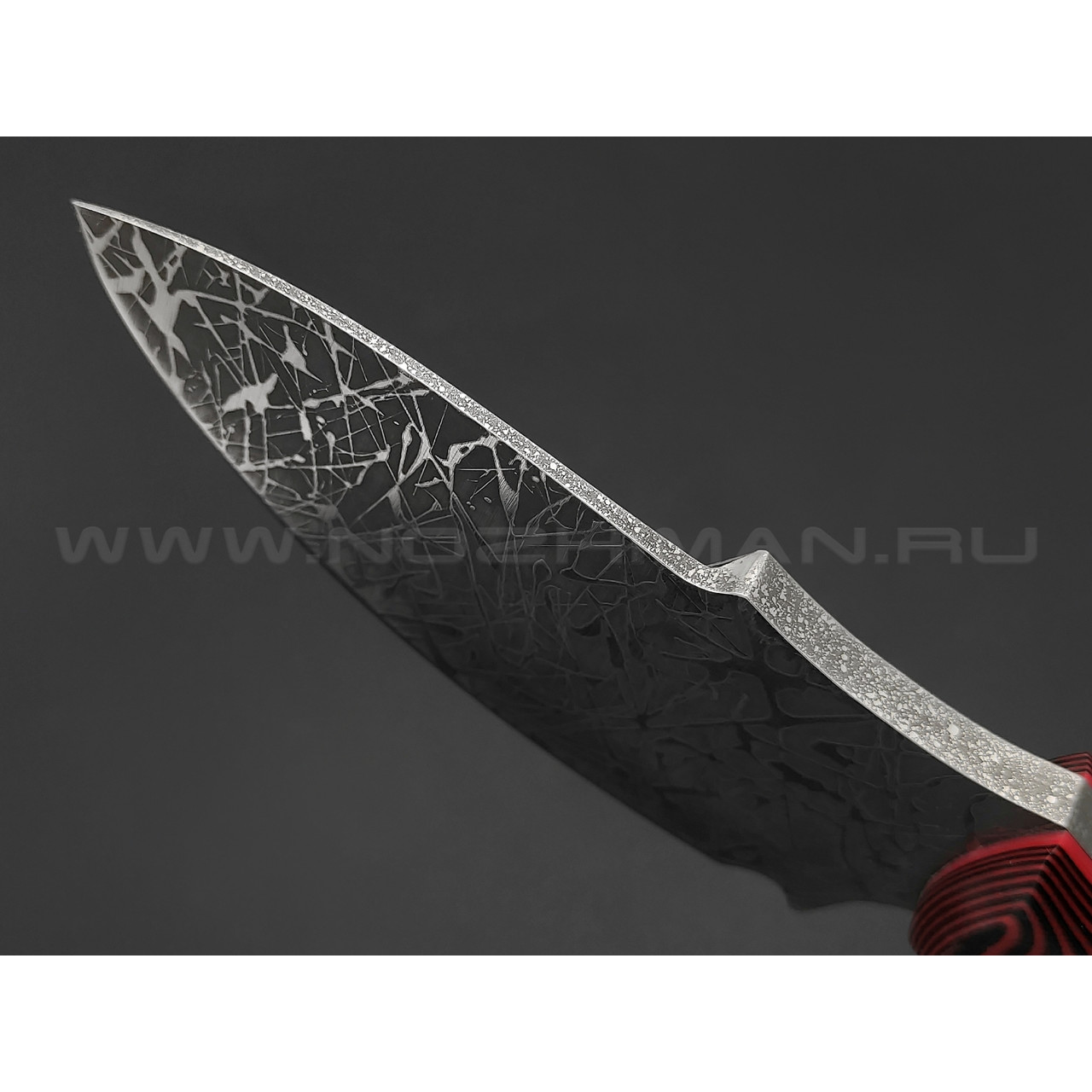 Волчий Век нож Drago Custom сталь PGK WA, рукоять G10 black & red