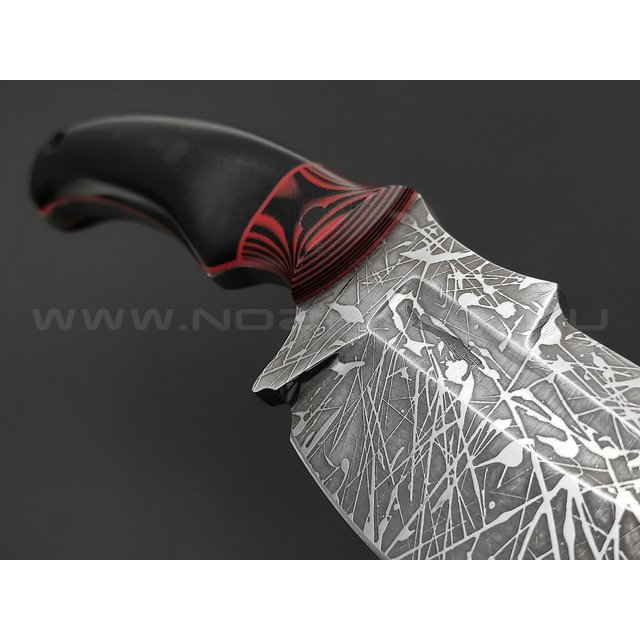 Волчий Век нож Drago Custom сталь PGK WA, рукоять G10 black & red