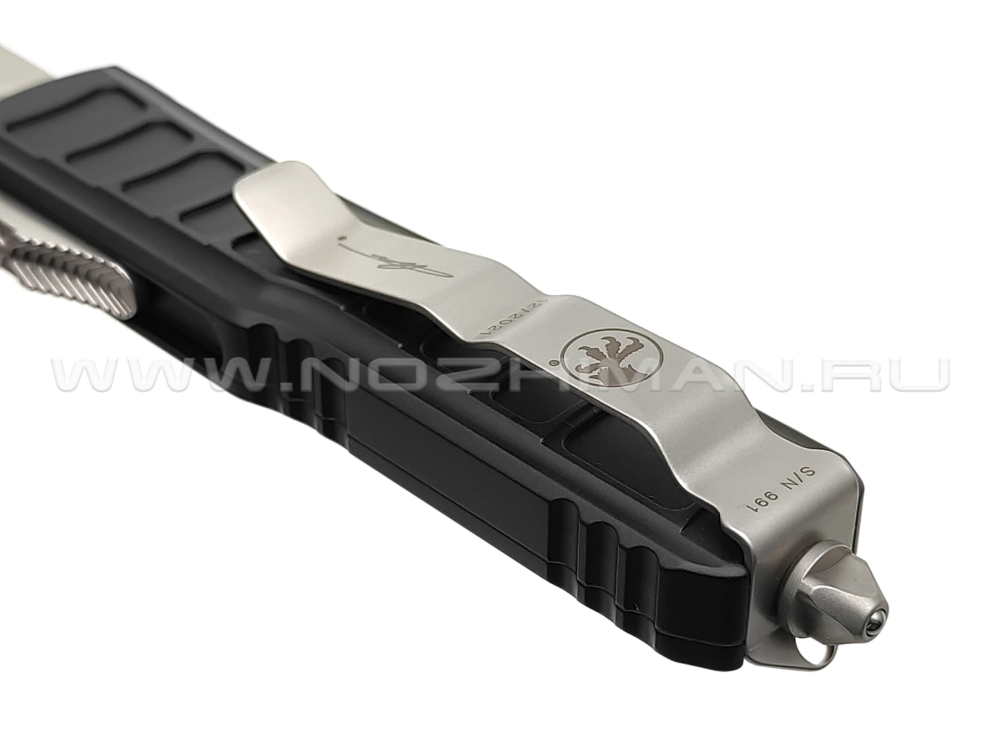 Нож Microtech Signature UTX-85 S/E 231II-10S сталь M390 Stonewash, рукоять Aluminum 6061-T6 Stepside