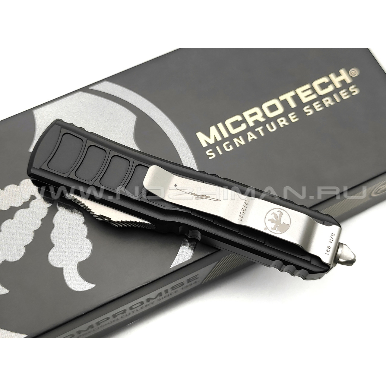 Нож Microtech Signature UTX-85 S/E 231II-10S сталь M390 св, рукоять Алюминий 6061-T6