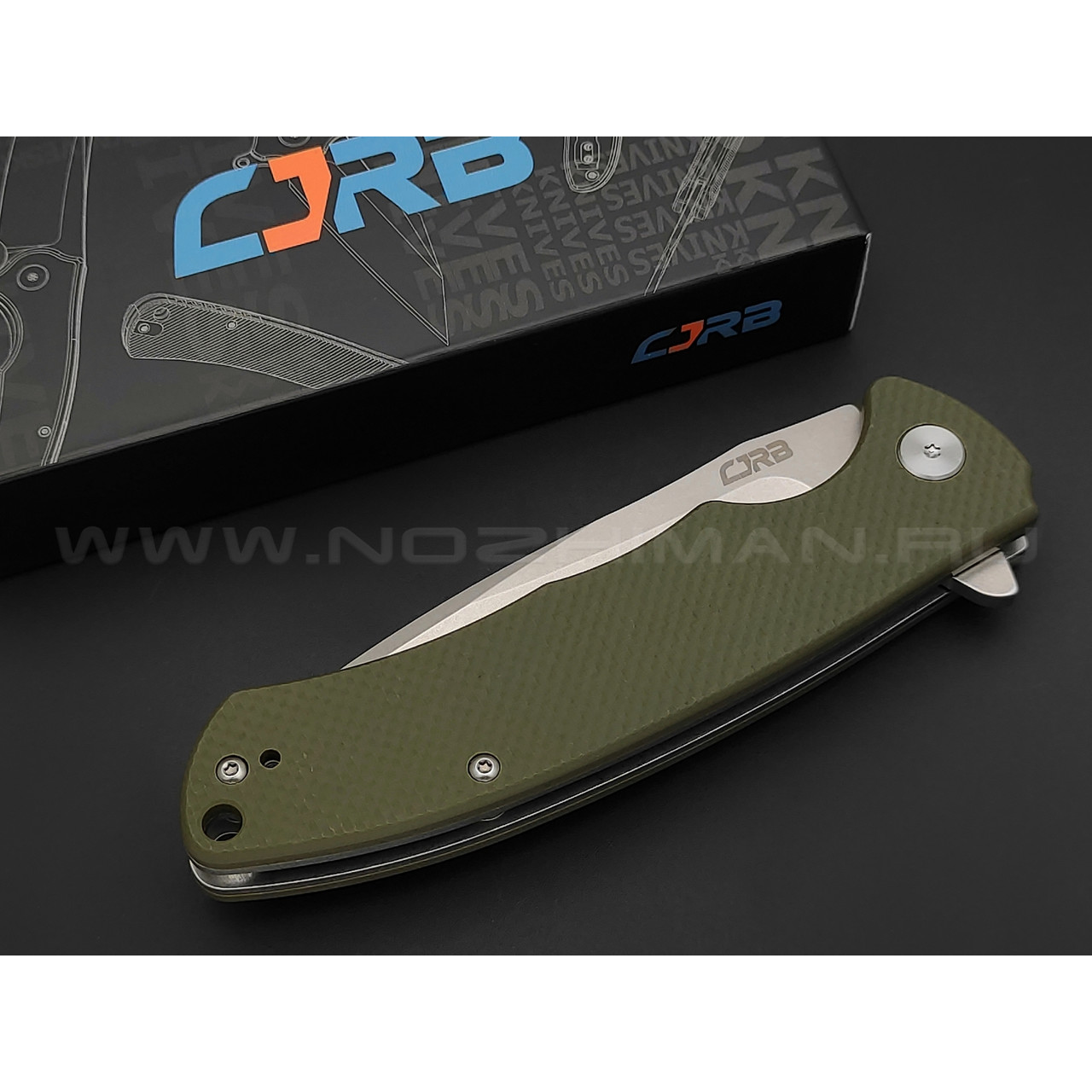 Нож CJRB Taiga J1903-GNF сталь AR-RPM9, рукоять G10 OD green