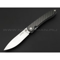 Нож CJRB Ria J1917-CF сталь 12C27, рукоять Carbon fiber