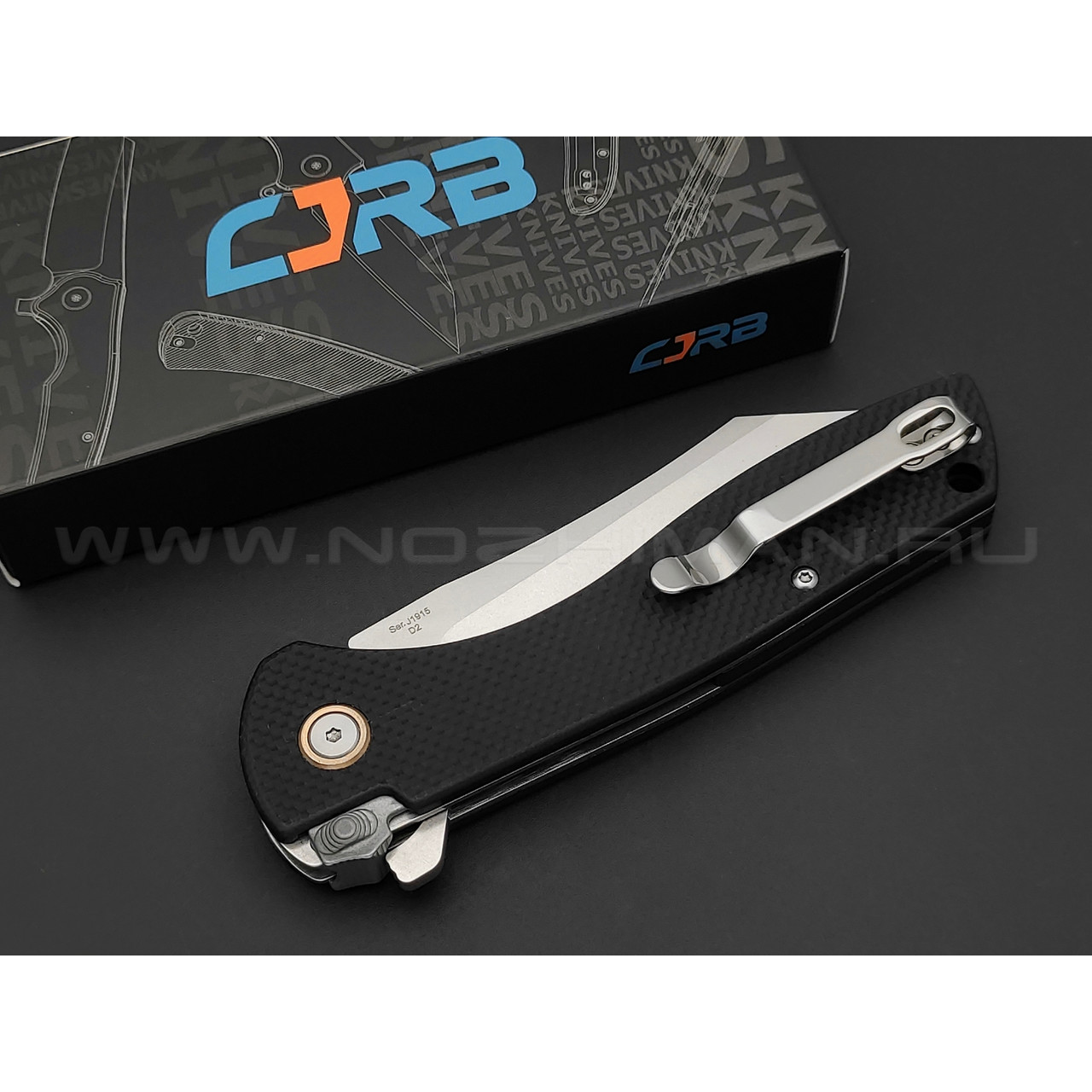 Нож CJRB Kicker J1915-BK сталь D2, рукоять G10 black