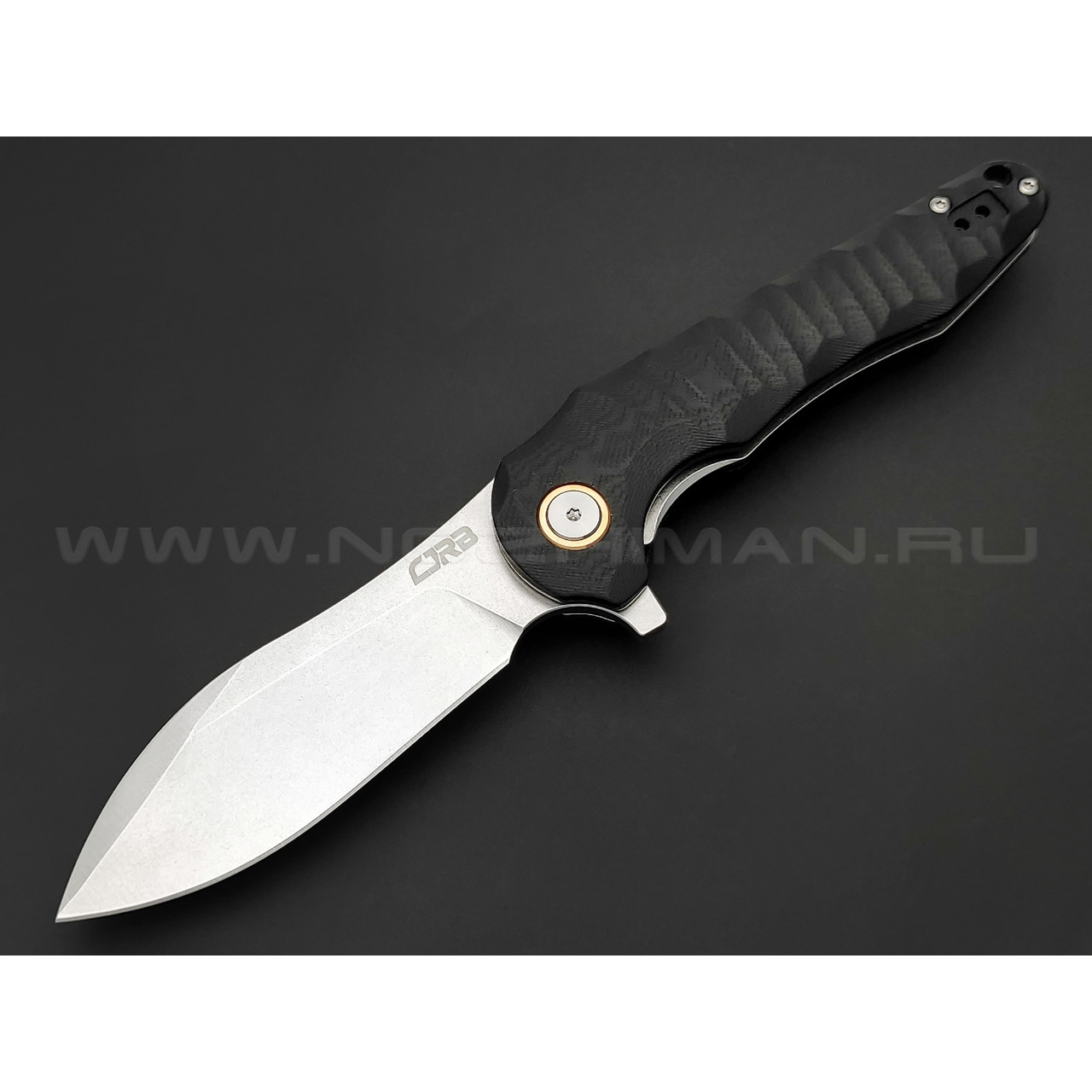 CJRB складной нож Mangrove J1910-BKC сталь D2 стоунвош, рукоять G10 чёрный