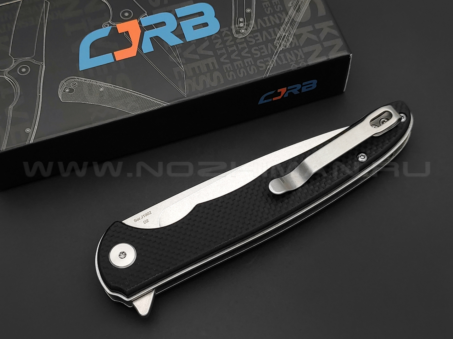 Нож CJRB Briar J1902-BKF сталь D2, рукоять G10 black