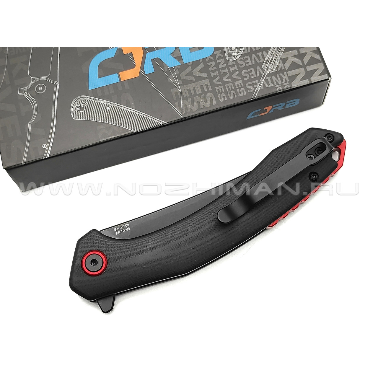 Нож CJRB Gobi J1906-BBKC сталь AR-RPM9 PVD, рукоять G10 black