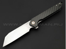 Нож CJRB Rampart J1907-CF сталь AR-RPM9, рукоять Carbon fiber