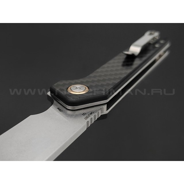 Нож CJRB Rampart J1907-CF сталь AR-RPM9, рукоять Carbon fiber